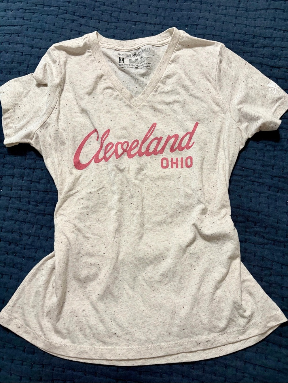 Women's Light Beige Speckled Short-Sleeve Tee - Picture 2 of 5